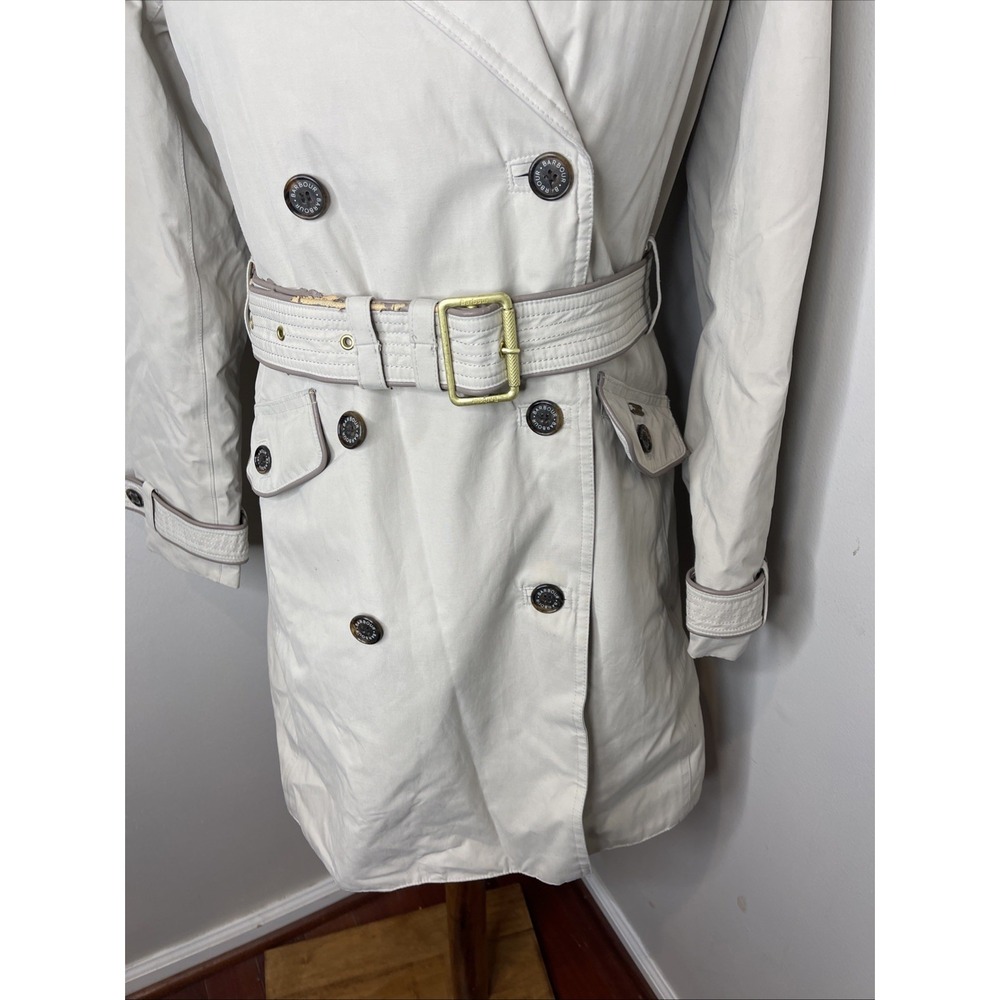 Barbour Brodie Jackie Kakhi Waterproof Fur Colar US 6 *read - Picture 7 of 11
